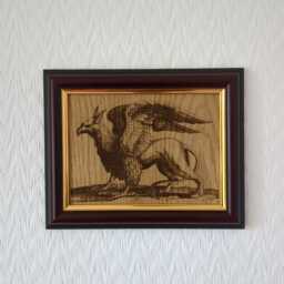 "Griffin - Wenceslaus Hollar, 1646 Woodcut 10""x8" - thumbnail 2