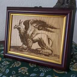 "Griffin - Wenceslaus Hollar, 1646 Woodcut 10""x8" - thumbnail 1