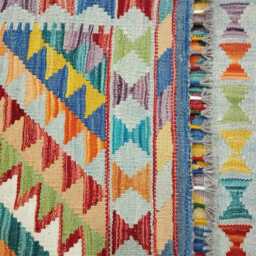 Classic Rug, Handmade Artisan Afghan Turkish Scandinavian Navajo Bohemian Wool Flatweave Multicolour Kilim Rug 154x98 cm - thumbnail 3