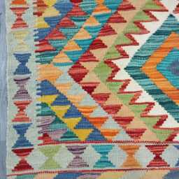Classic Rug, Handmade Artisan Afghan Turkish Scandinavian Navajo Bohemian Wool Flatweave Multicolour Kilim Rug 154x98 cm - thumbnail 4