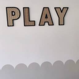 Rattan Letters - Wall Sign Bedroom Playroom Wooden Effect Home Decor Boho Nursery Decor - thumbnail 3