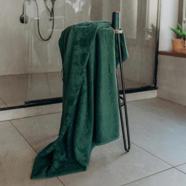 Dark Green Bath Towel, Natural Material Hotel Eco Friendly Spa Mothers Day Gift For Mom Or Grandma, Fathers Gifts - image 1