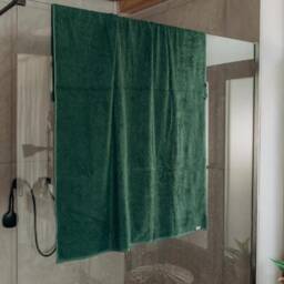 Dark Green Bath Towel, Natural Material Hotel Eco Friendly Spa Mothers Day Gift For Mom Or Grandma, Fathers Gifts - thumbnail 2