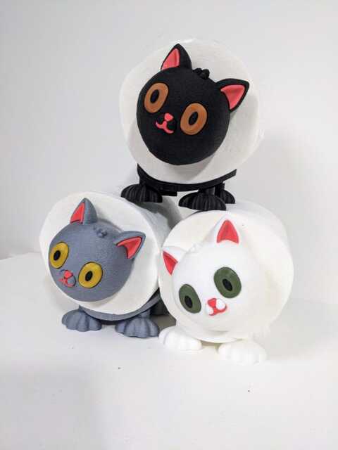 Cute Cat Toilet Roll Holder Quirky Kitten Tissue Stand - Novelty Bathroom Decor Funny Loo Accessory Gift For Mother Aunty Or Sister - image 1