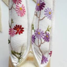 Rabbit Wall Plaque With French Embroidered Linen Ears - thumbnail 2