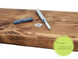 Floating Shelf Concealed 120 - 160mm, Hidden Fixing Screw Mounted Support For Shelves Mantels, Solid Brick Masonry Wall - thumbnail 1