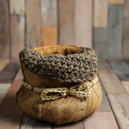 Chunky Baby Blanket Set Barley, Cream, Charcoal - Photo Props - thumbnail 2