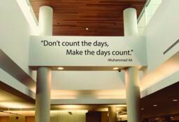Gym Wall Decal, Inspirational Quote Boxing Decor, Don't Count The Days, Make Days Count. Muhammad Ali - thumbnail 1