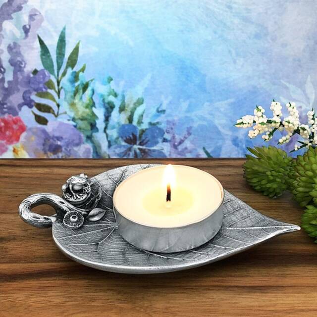 Frog On Leaf Trinket Dish For Tea Lights, Wedding Rings, Jewellery, Candy & Bag Holder - image 1