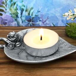 Frog On Leaf Trinket Dish For Tea Lights, Wedding Rings, Jewellery, Candy & Bag Holder - thumbnail 2
