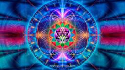 One Heart Tapestry - Wall Hanging Cosmic- Meditation Spiritual Visionary Healing Conscious Love Art - thumbnail 1
