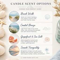 Beach Scented Candle Smells Like A Walk On The Summer Candle, Coastal Home Fragrance, Holiday Gift, Fresh Clean Tiktok Trending - thumbnail 3
