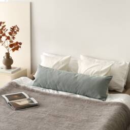 Linen Fabric Any Size Lumbar Pillow Cover, Oversize Long Case, Soft Large Body Cushion Hidden Zipper, 14x47, 20x28 - thumbnail 3