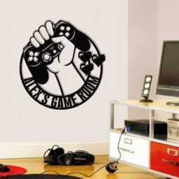 Custom Gamer Led Metal Sign, Personalized Controller Wall Art, Video Game Room Decor - thumbnail 1