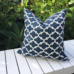 Palm Leaf Outdoor Pillow Cover Green Turquoise Tropical Cushion - thumbnail 3