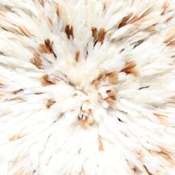 Handmade Cream & Tan Feather Juju Hat Boho Tribal Wall Decor - thumbnail 3