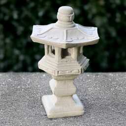 Japanese Pagoda Sculpture Concrete Lantern Statue Stone Tradition Figurine Asian Decoration Zen Garden Ornament Art Gift - thumbnail 2