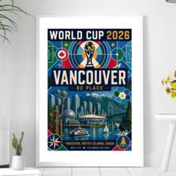 Vancouver World Cup 2026 Host City - Football Print Gift Bespoke A5 A4 A3 Framed Or Unframed - thumbnail 2