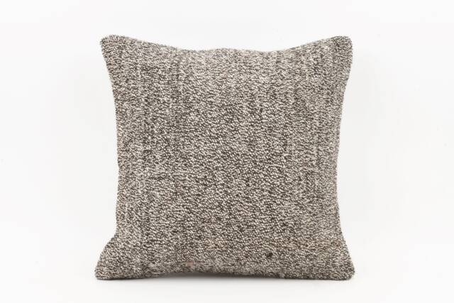 Handwoven Turkish Kilim Pillow Embroidered Wool Home Decor - 18''x18'' - image 1
