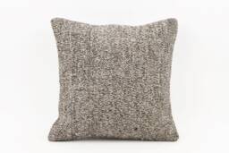 Handwoven Turkish Kilim Pillow Embroidered Wool Home Decor - 18''x18'' - thumbnail 1