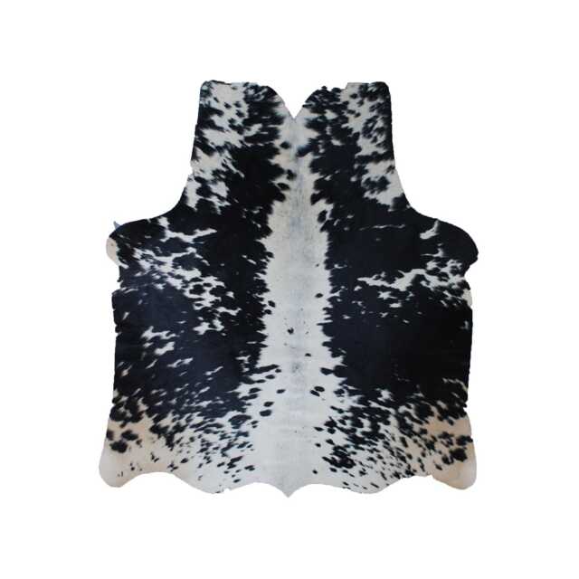 Versatile Medium Cowhide Accent - Black & White Premium Hair-On Leather Rug - image 1