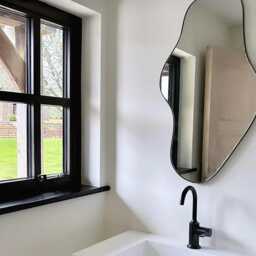 Bapa??? Organic Freeform Modern Mirror With Bronze Patina Frame - thumbnail 2