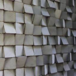 Reclaimed Pine Wood Wall Art - 3D Sound Diffuser Mosaic - thumbnail 2