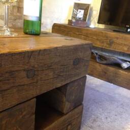 Handmade Tv Unit Made From Old French Oak - thumbnail 3
