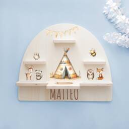 Tonie Shelf, Children's Room Decor, Christening Gift, Girls' Room, Boys' Woodland Animals, Toniebox 2 - thumbnail 3