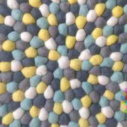 Handmade Wool Felt Ball Rug Nursery Decor - thumbnail 2