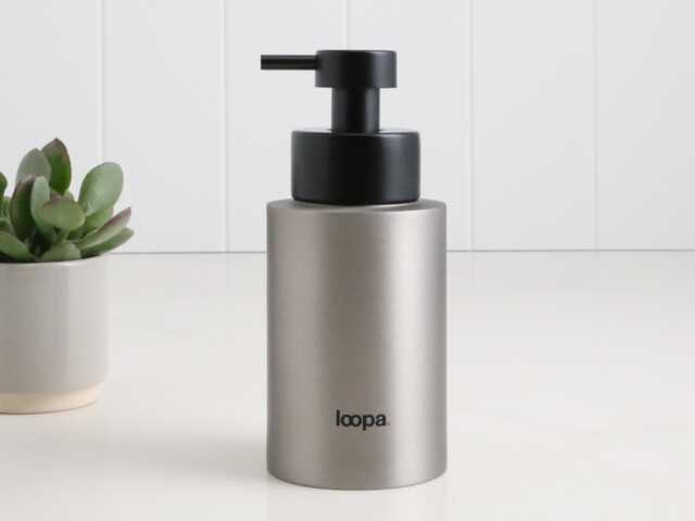Modern Brushed Stainless Steel Soap Pump Bottle - Refillable Metal Handwash Dispenser Sustainable Kitchen & Bathroom Decor 250Ml - image 1