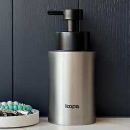 Modern Brushed Stainless Steel Soap Pump Bottle - Refillable Metal Handwash Dispenser Sustainable Kitchen & Bathroom Decor 250Ml - thumbnail 4