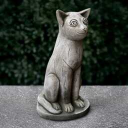 Stone Egyptian Cat Statue Concrete Kitty Sculpture Outdoor Kitten Ornament Memorial Decoration Animal Figurine Cat Lover Gift Yard Art - thumbnail 4
