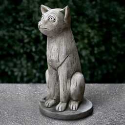 Stone Egyptian Cat Statue Concrete Kitty Sculpture Outdoor Kitten Ornament Memorial Decoration Animal Figurine Cat Lover Gift Yard Art - thumbnail 2