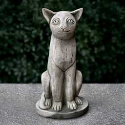 Stone Egyptian Cat Statue Concrete Kitty Sculpture Outdoor Kitten Ornament Memorial Decoration Animal Figurine Cat Lover Gift Yard Art - thumbnail 1