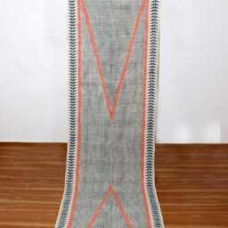 Hand Block Printed Cotton Rug Indian Hallway Stair Runner Brown Living Room Large Area Square Washable 5x8 8x8 3x20 Ft - thumbnail 3