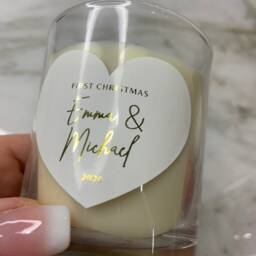Personalised Christmas Candles - Xmas First Boyfriend Gift Girlfriend Engagement - thumbnail 2