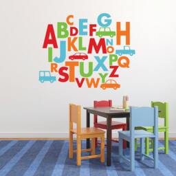 Alphabet Wall Decals, Car Decor, Wall Letters, Boys Room Playroom Decals Abc Letters Vinyl Letter Stickers Letter Decal 354 - thumbnail 3