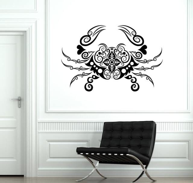 Wall Decal Crab Sea Lake Ornament Tribal Mural Vinyl Sticker 1899Dz - image 1