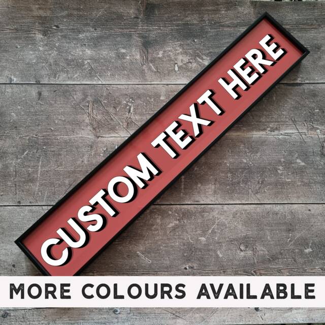 Custom Block Color Framed Metal Sign Personalized Bar Sign - image 1