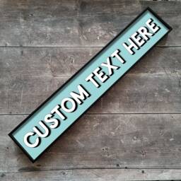 Custom Block Color Framed Metal Sign Personalized Bar Sign - thumbnail 3