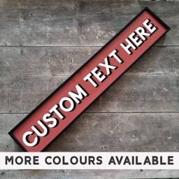 Custom Block Color Framed Metal Sign Personalized Bar Sign - thumbnail 1