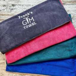 Personalized Gym Towel With Zippered Pocket, Embroidered Name, Personalized Gift, Sports, Training, Fitness, Men, Women - thumbnail 3