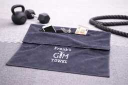 Personalized Gym Towel With Zippered Pocket, Embroidered Name, Personalized Gift, Sports, Training, Fitness, Men, Women