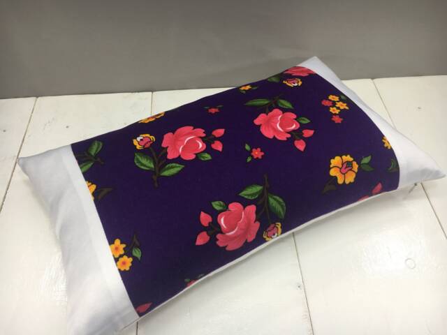 Floral Silk Ikat Pillow Cover, Decorative Cushion - 12x20 - image 1