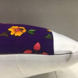 Floral Silk Ikat Pillow Cover, Decorative Cushion - 12x20 - thumbnail 4