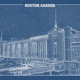 Vintage Boston Garden Print Bruins Celtics Arena, Sports Photography - thumbnail 2