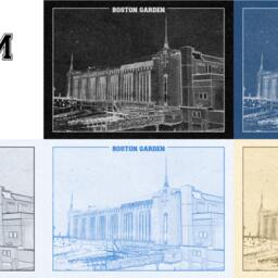 Vintage Boston Garden Print Bruins Celtics Arena, Sports Photography - thumbnail 3