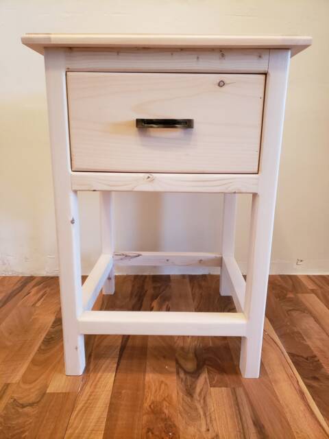 Farmhouse End Table With Drawer - image 1