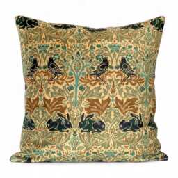 William Morris Cushion Cover Terracotta Velvet Reverse All Sizes - thumbnail 2
